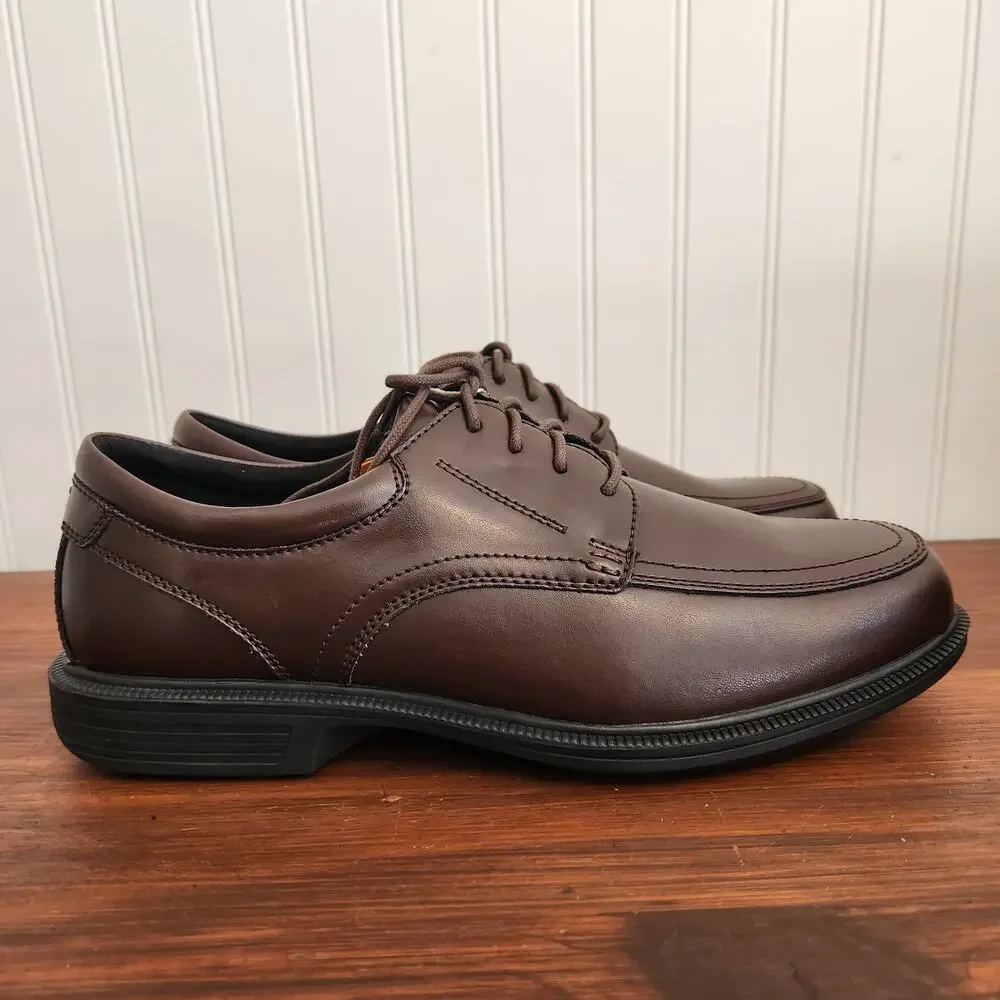 Nunn Bush Men's Size 11 Wide Fit Kore Dark Brown Comfort Dress‎ Shoes New